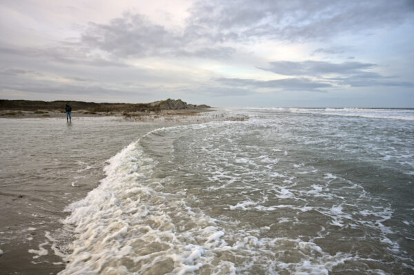 hoogwater tot voorbij de duinen