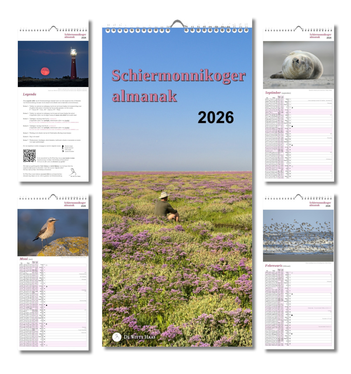 collage met pagina's uit de Schiermonnikoger almanak 2026